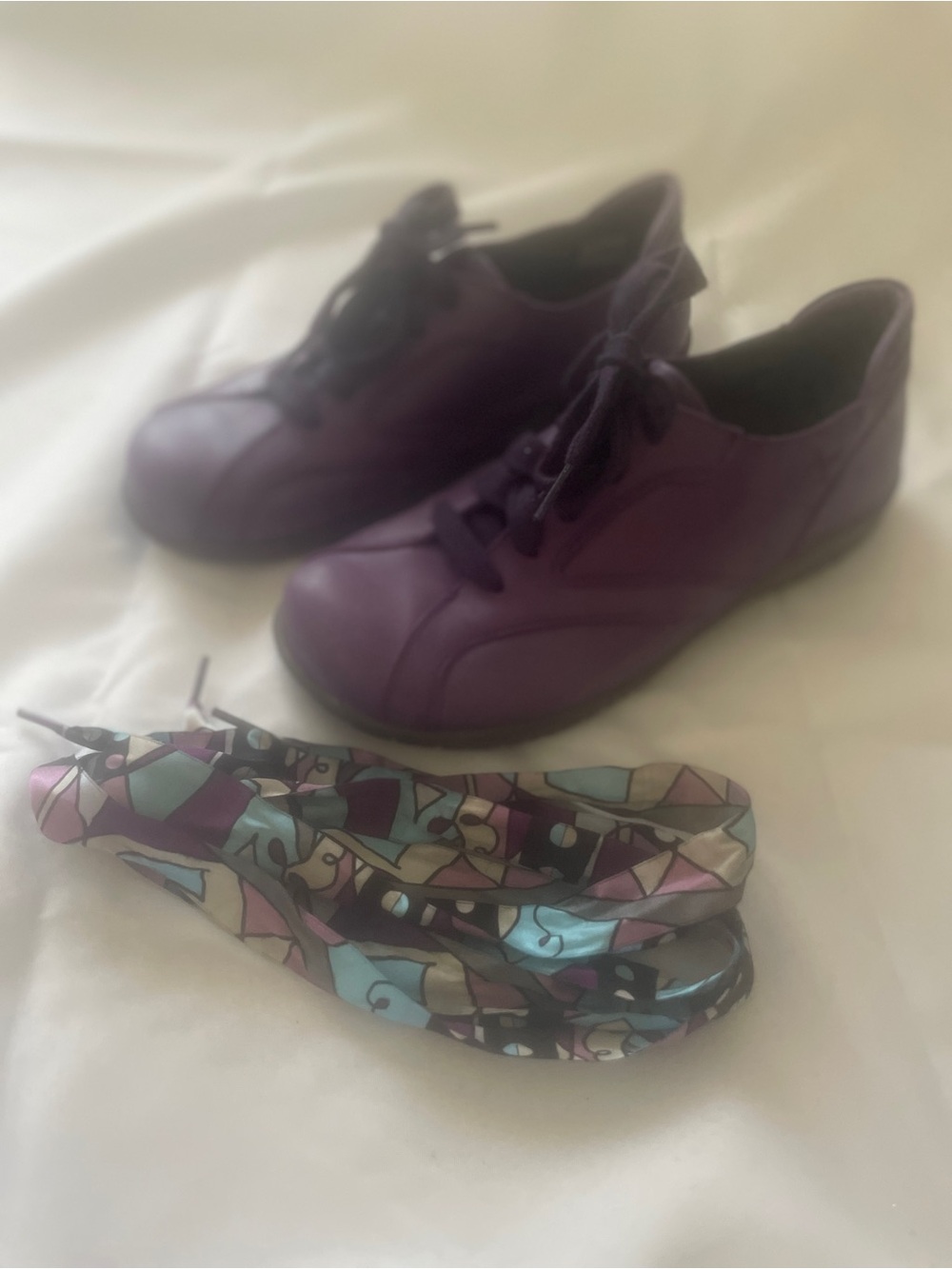 Portifino leather shoes with ribbon ties
